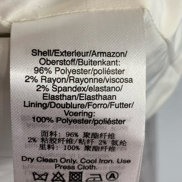 Donna Karan Blazer Gray Pink Stripe Notch Collar Single Button Pockets Size 4 - Picture 8 of 8